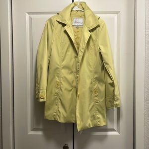 Yellow long rain jacket